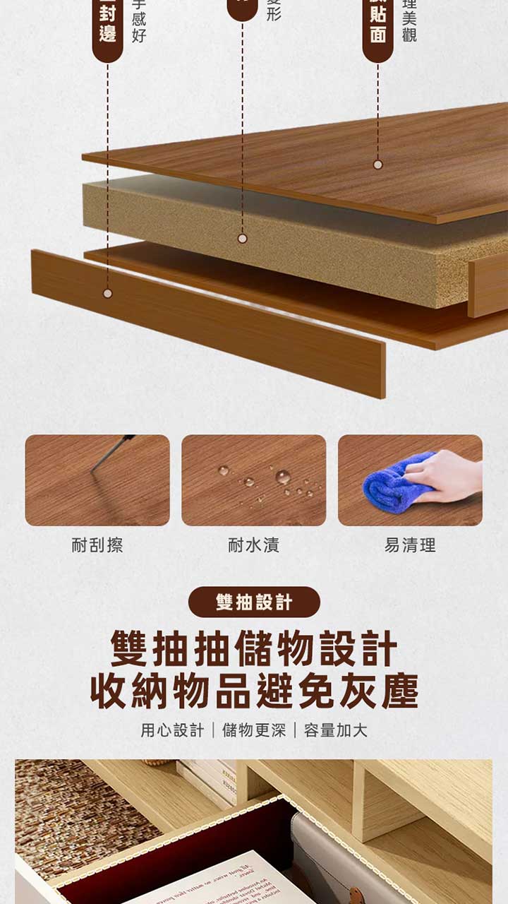 雙層雙抽茶几 商品詳情 4
